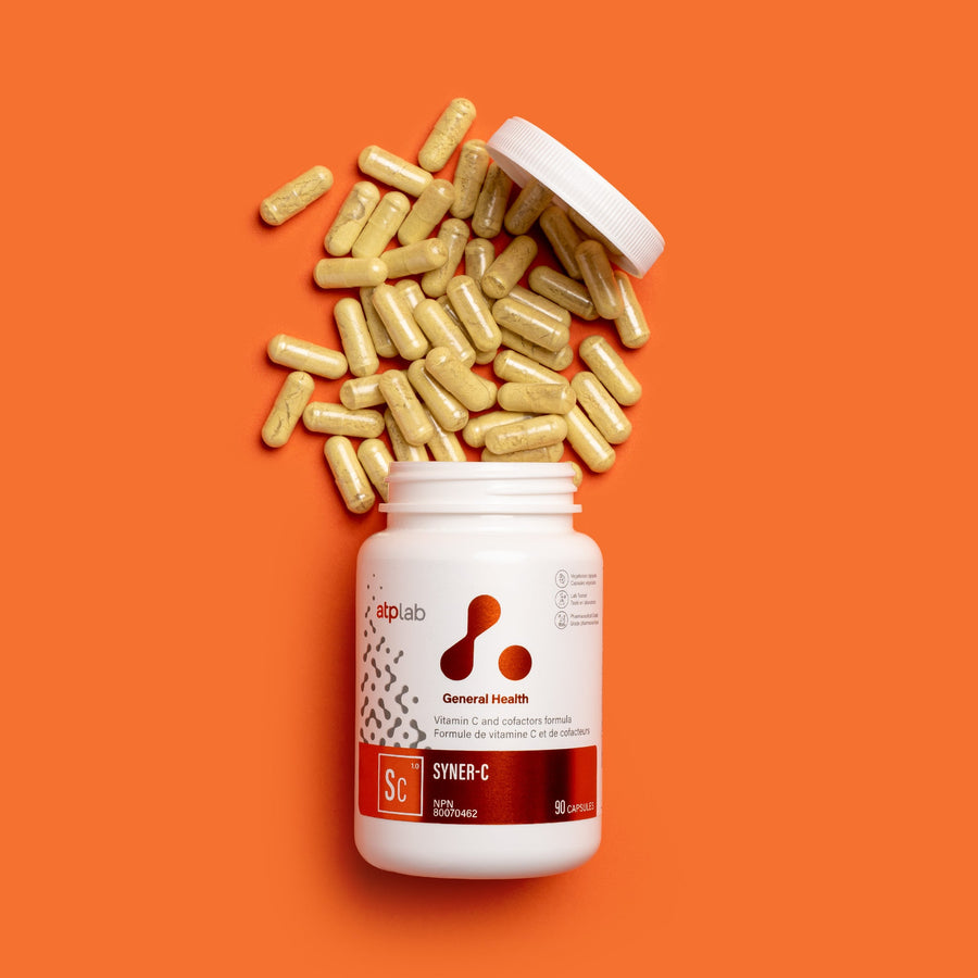 ATP Lab Syner-C - kapsle s vitaminem C a bioflavonoidy pro podporu imunity.