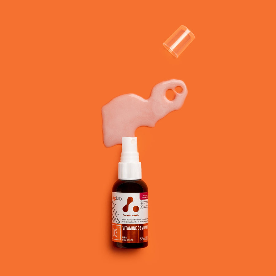ATP Lab Vitamin D3 - kapky s vitaminem D3 pro posílení imunity a kostí s příchutí Fruit Punch.
