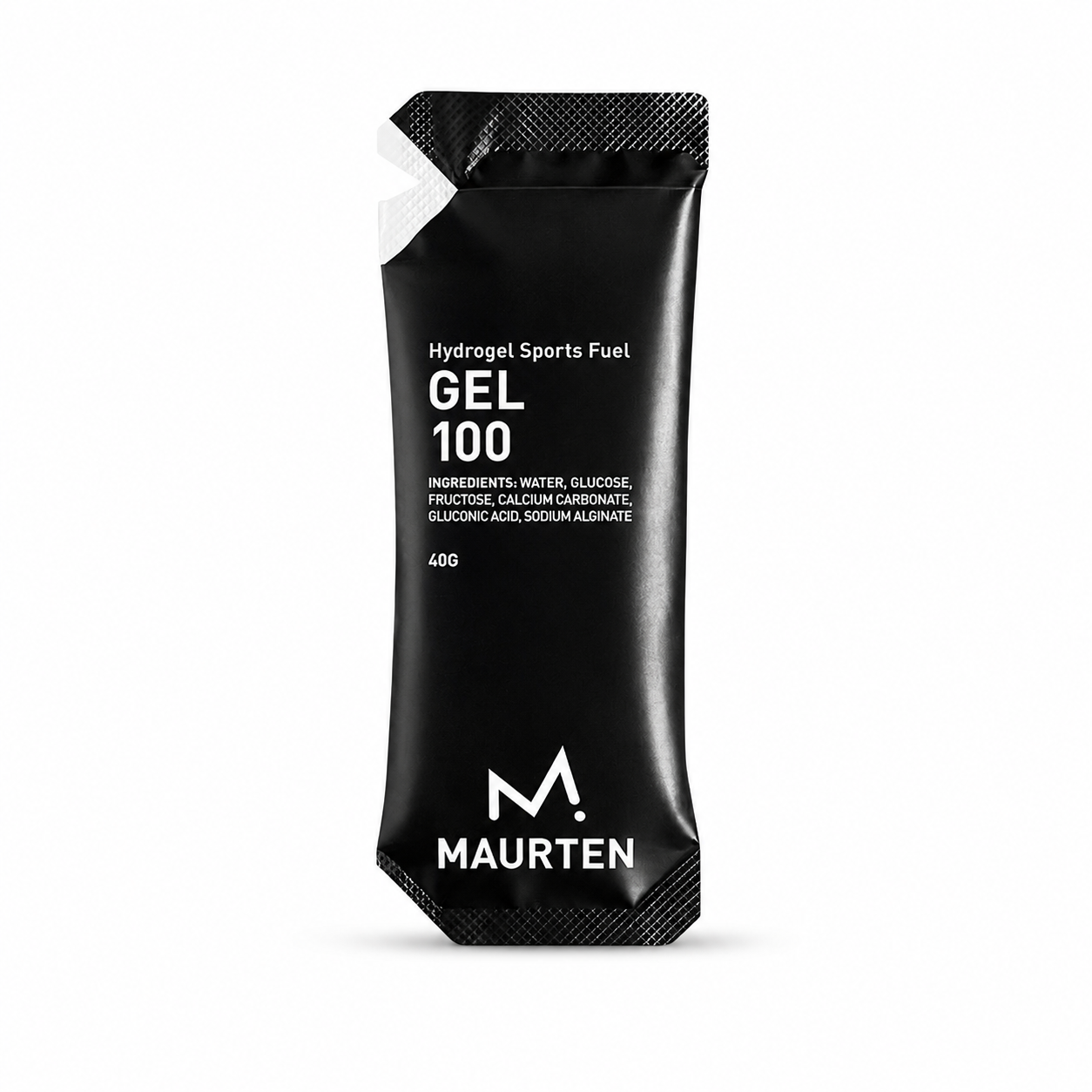 Maurten GEL 100 - hydrogelový energetický gel pro vytrvalostní sportovce v černém sáčku